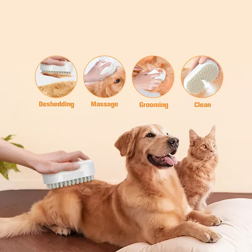 Pet Steam Brush 3-in-1
